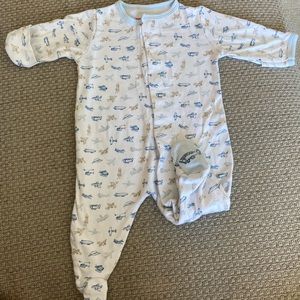 Magnetic me 0-3 month airplane footie
